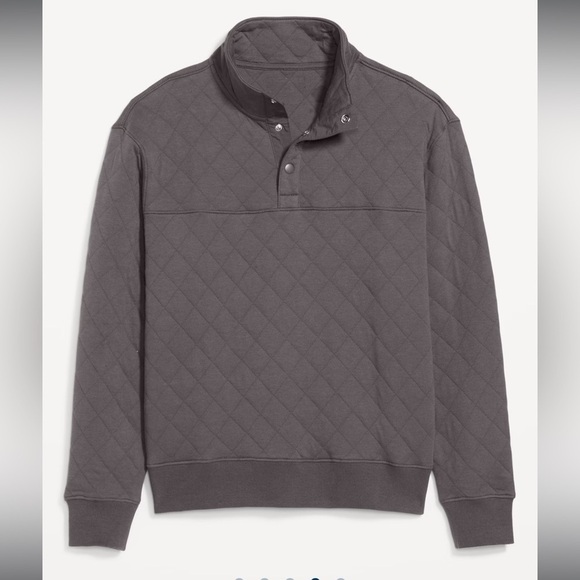 NWT OLD NAVY Quarter-Snap Quilted Fleece Sweatshirt XXL - Picture 4 of 6